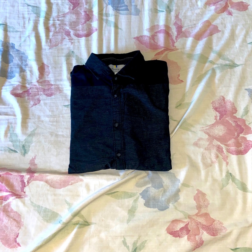 Black button down